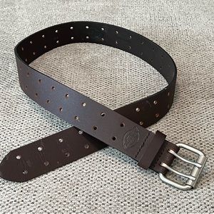 Dickies Double Prong Brown Leather Belt 30‎